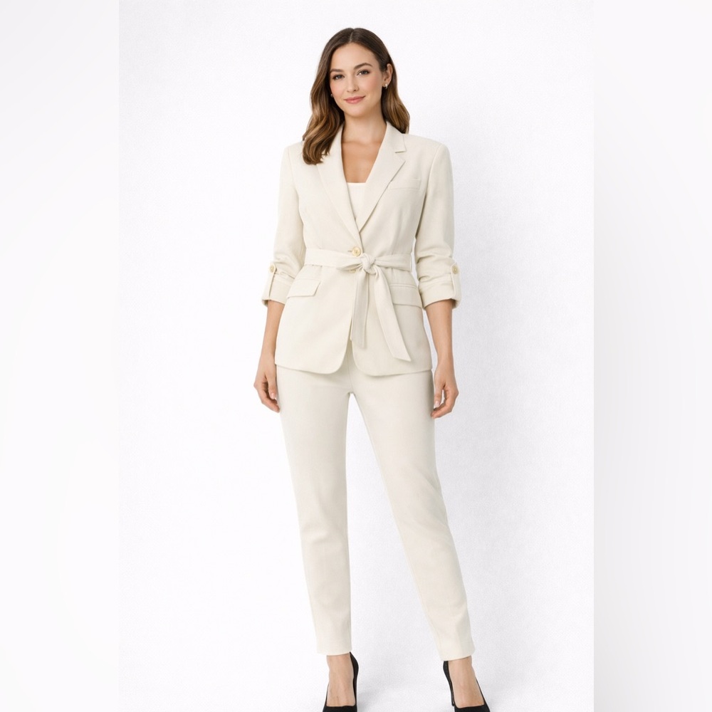 W By Worth Off-white Blazer and Pants Set-Never Worn